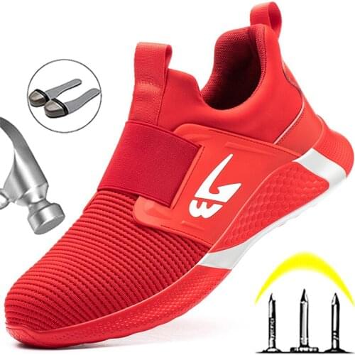 Fashion Work Sneakers Steel Toe Shoes Safety Boots Puncture-Proof Safety Shoes Man Indestructible Shoes Footwear Work Boots