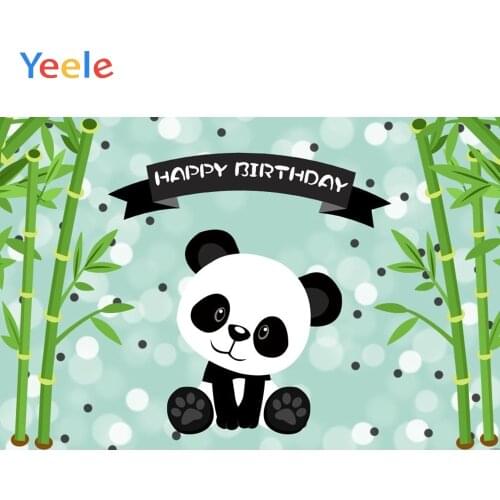 Cartoon Bamboo Panda Backdrop Newborn Baby Shower Children Boy Birthday Photography Background For Photo studio Photocall Props