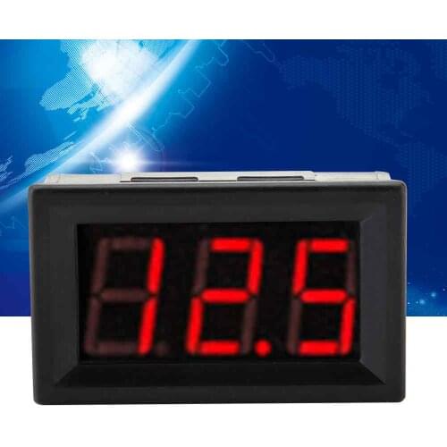 Voltage Tester 0.56" 3 Wire Digital LED Voltmeter Voltage Meter Panel with Reverse Protection DC0-100V LCD Display Voltmeter