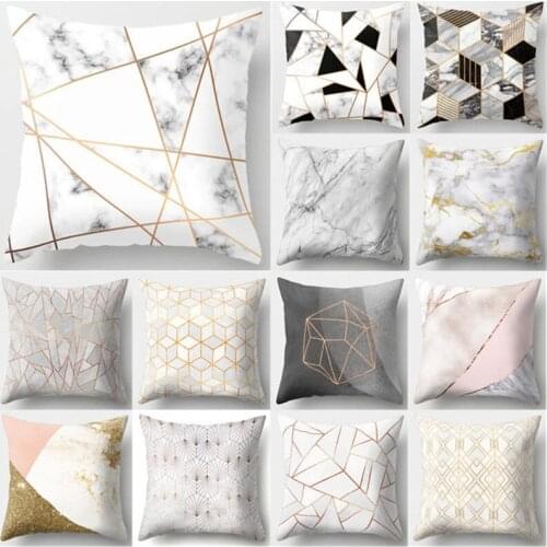 Marble Pillow Cover 45*45Cm Nordic Case On The Pillow Home Cushions Decor Bed Home Textile Big Decorative Pillows For Sofa