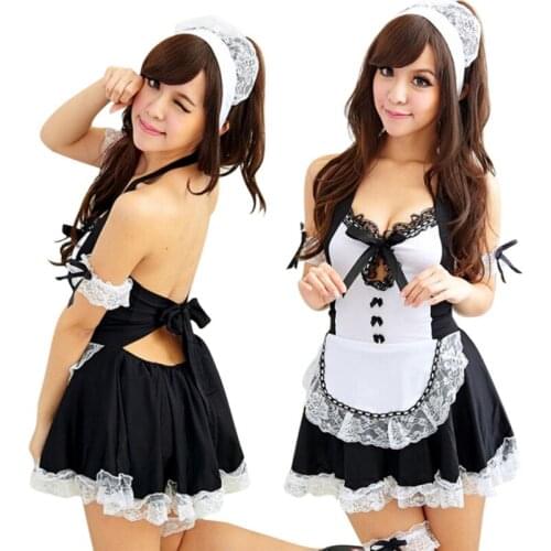New Lace Miniskirt Maid Outfit Costume arrival Sexy Lingerie Underwear Female Maid