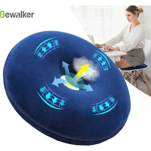 New Round With Holes Shape Sofa Chairs Seat Cushion Anti Hemorrhoid Massage Office Chair Pillow Slow Rebound Memory Foam Cushion