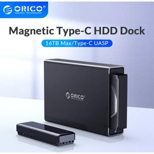 ORICO NS Series 3.5'' Type C HDD Docking Station Aluminum USB3.1 to SATA3.0 HDD Enclosure Support UASP 24W Power 16TB HDD Case