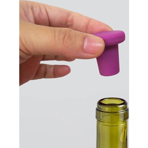 Silicone Wine Stoppers High Quality Solid Color Exquisite Wine Stoppers Convenient Bottle Stopper Wine Bottle Cork