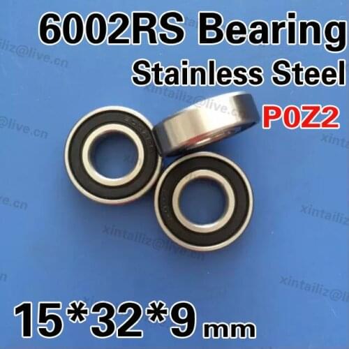 [SS6002RS-P2]Free Shipping stainless steel domestic refrigerator bearing 6002RS 15*32*9 ball bearing