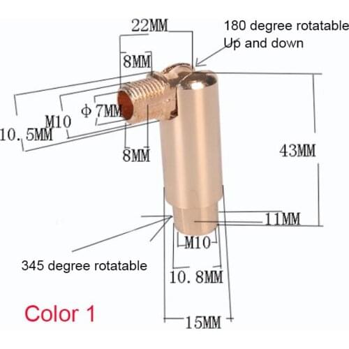 Steel Inner M10x1 to outer M10x1 rotatable connector holder fastener 180 degree direction Wall lamp Lighting