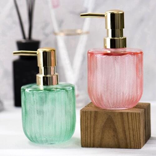 Glass Transparent Lotion Bottle Bathroom Shower Gel / Shampoo / Facial Cleanser Dispenser Bottle Travel Portable Lotion Bottle