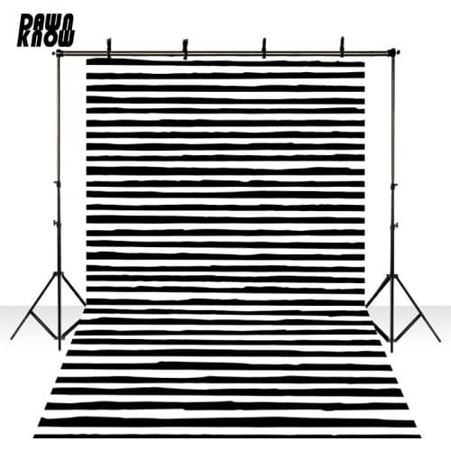 DAWNKNOW Black Stripe Pattern Vinyl Photography Background For Newborn Photo Shoot Backdrop For Wedding Photo Studio lv1112