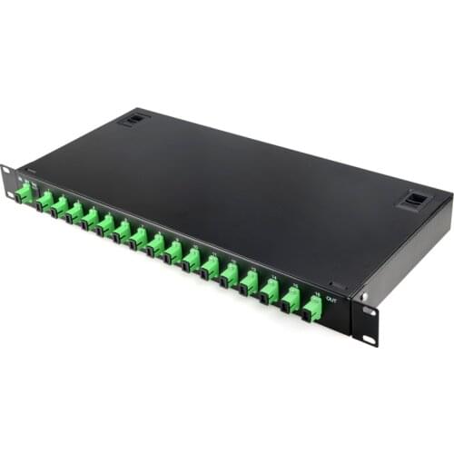 FTTH 1X16 PLC RACK Type Fiber Optic Splitter with SC/apc connector Optical fiber distribution frame Terminal box Patch Panel