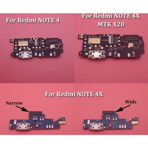 Port Charger Dock Plug Connector microphone For Xiaomi Redmi Note 4 Note 4X Charging Port PCB Board Replacement