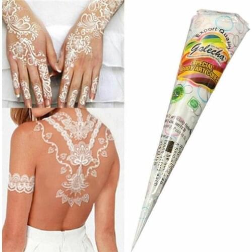 1pcs Henna White Tattoo Cream Cone Temporary Body Art Mehandi Gilding Paint DIY Hot Selling