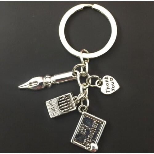 1pc Teacher Keychains It takes a big heart to teach little minds Keyring Key Ring Jewelry For Teachers Day Gift