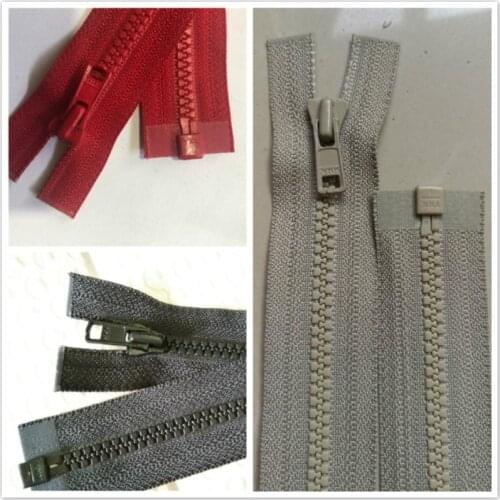 10Pcs/lot YKK Zipper Resin Single Open End Red Grey Black for Childs Jacket Kids Coat Apparel Sewing Accessories