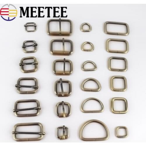 10pcs Metal D Square Ring Buckle Backpack Strap Belt Buckles Pin DIY Luggage Hooks Bag Clasp Adjustment Decoration Accessories