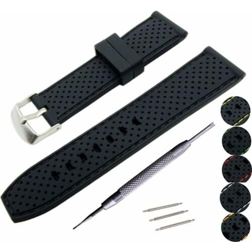 22mm Waterproof Ventilation Soft Silicone Watch Band Strap Rubber For Samsung Gear S3 Classic Frontier Watch Band Wrist Strap