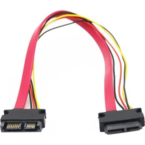 7+6pin SATA Cable to 6+7pin Serial ATA SATA Data Power Cable M/F Notebook Drives Extension Cable Connector Conterver 50cm