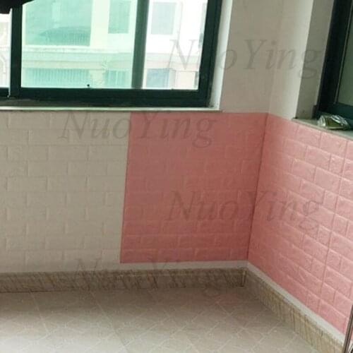 70x77cm Self-adhesive Simulation Brick Stickers 3D TV Background Living Room Waterproof Sound insulation wallpaper