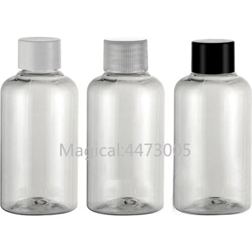 75ml 50/100pcs Cosmetic Round Empty Refillable Bottle,DIY Clear Portable Containers,Travel Beauty Makeup Tools Shell Package