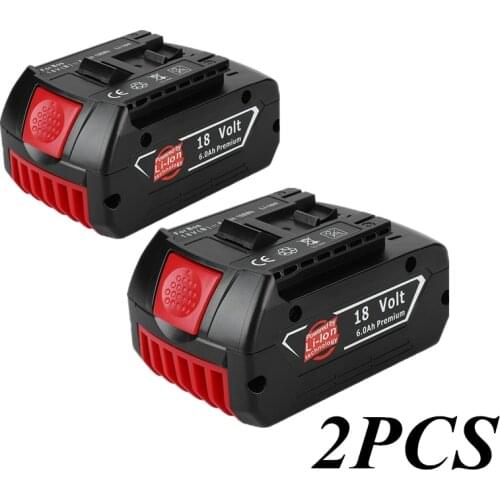 2020 18V 6000mah Rechargeable Battery For Bosch 18V Battery Backup 6.0A Portable Replacement For Bosch BAT609 Indicator light