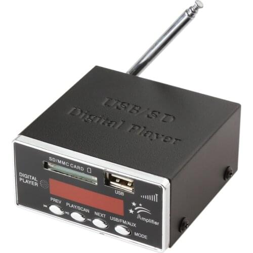 12V Auto Car Power Amplifier MP3 SD USB Audio Player Reader FM Radio 4-Electronic Keypad Support USB SD MMC Card with Remote