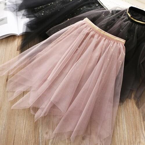 Blingbling tutu skirt baby girls fluffy Irregular tulle skirt princess party wedding costumes toddler girls Pettiskirt children
