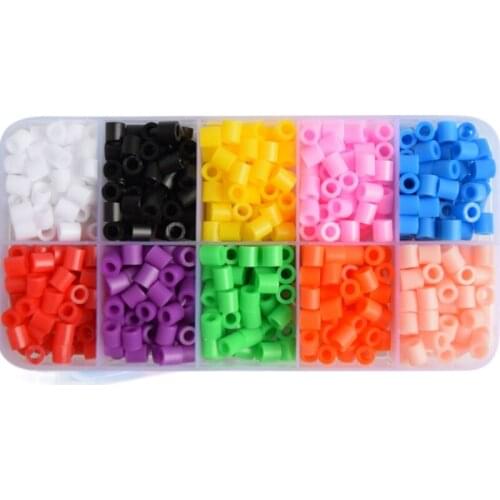 JINLETONG 900pcs/Box Hama Beads 5mm 10 colors kits Fuse Beads DIY Educational Toy Fuse Bead Jigsaw Puzzle 3D For Children
