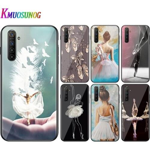 For OPPO A5 A9 2020 F7 Phone Cover Shell Sexy Ballet Dancing for OPPO Reno 2 Z 2Z 2F 3 4 Pro 5G Bright Black Phone Case