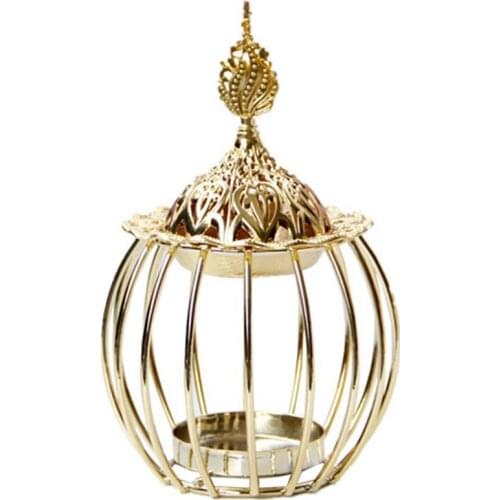 European Style 2 In 1 Metal Incense Burner Wire Tea Light Candle Holder Desktop Aromatherapy Oven Decoration Ornaments