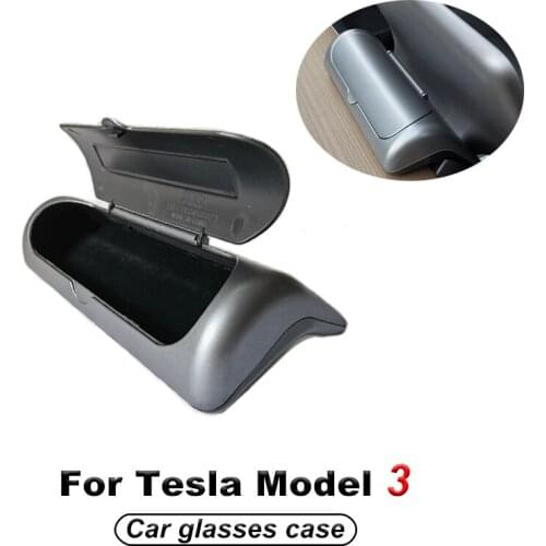 For Tesla Model 3 Dedicated Glasses Storage Box Sunglasses Case Interior Accessories Parking Number Card Modified Interior