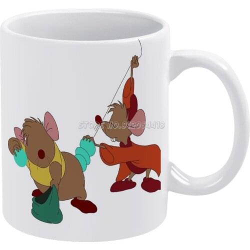 Gus Coffee Mugs Ceramic Personalized Mugs 11 Oz White Mug Tea Milk Cup Drinkware Travel Mug Gus Mouse Cindy Erella Cinder Ella A