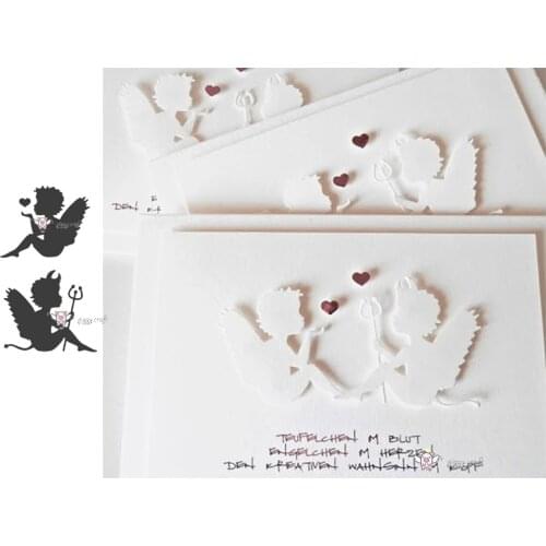 Mmao Crafts Metal Steel Cutting Dies New Devil angel boy Stencil For DIY Scrapbooking Paper/photo Cards Embossing Dies