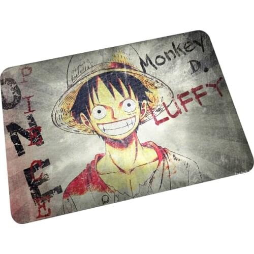 Cartoon One Piece Luffy Anime Print Modern Home Doormat Insole Kitchen Carpet Indoor Outdoor Welcome Bathroom Non-slip Floor Mat