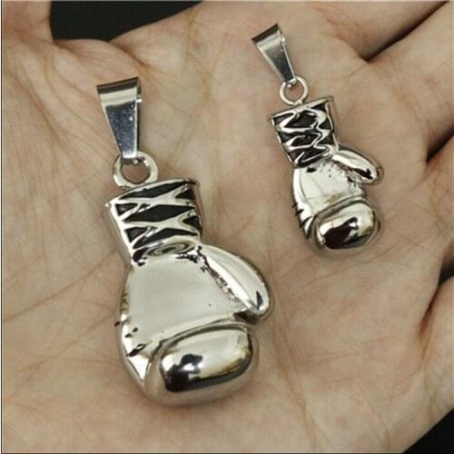 Newest Boxglove Pair Pendant For Lovers 316L Stainless Steel Men Boy Biker Hot Boxing Glove Pendant
