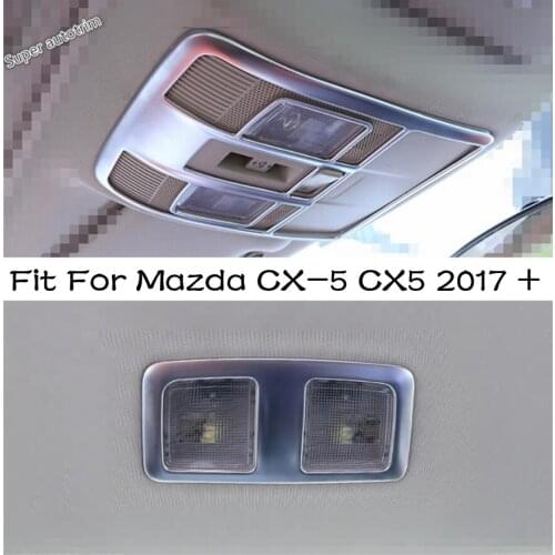 Lapetus Front + Rear Seat UP Roof Reading Lights Lamp Cover Trim Accessories Interior Fit For Mazda CX-5 CX5 2017 - 2020 ABS