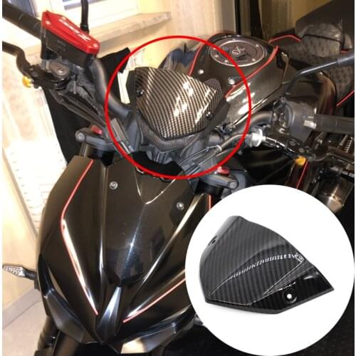 Motorcycle Front Visor Windshield Windscreen Glass Viser For Kawasaki Z1000 2014 - 2020 Carbon Fiber Black