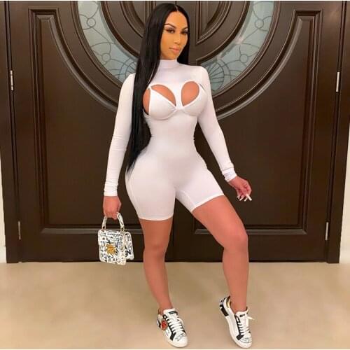 Sexy Two Piece Set Hollow Bodycon Playsuit Bandage Crop Top Summer Clothing for Women Night Club Outfits Matching Sets