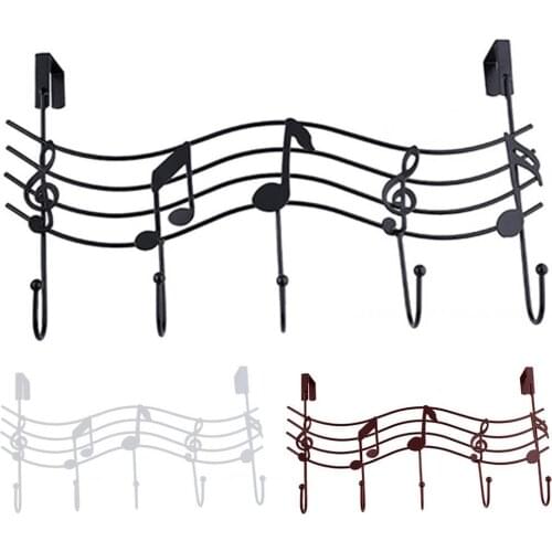 Hanger Hook Musical Note Style Space-saving Wrought Iron Clothes Hanging Rack Supplies for Dorm