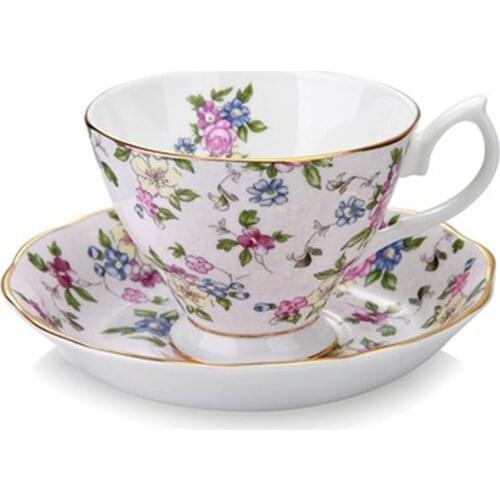 Select British Royal Bone China Coffee Cups Lover Couple Mugs Ceramic Tea Cup & Saucer Set Advanced Porcelain Mug For Gift