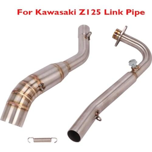 Slip on Z125 Motorcycle Exhaust System Front Connection Link Tube for Kawasaki Z125 Exhaust Pipe
