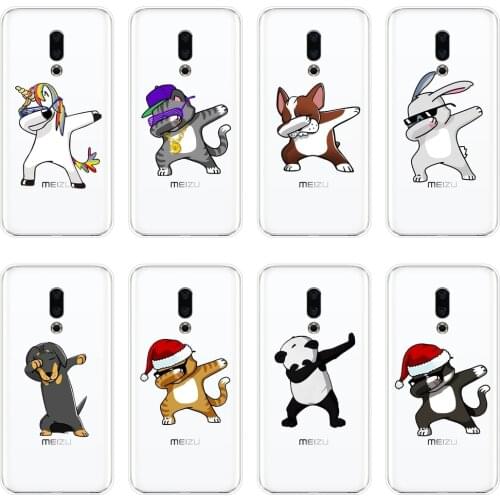 Back Cover For Meizu Pro 6 7 Plus U10 U20 Cat Pug Dog Panda Rabbit Soft Silicone Phone Case For Meizu 16th 16x 15 Lite 16 Plus