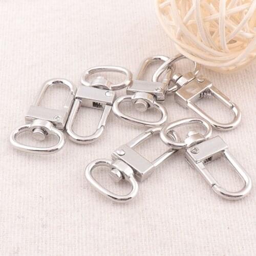 10 pcs Silver Color Lobster Swivel Clasps Bag Purse Strap Hook Handbag Hook Swivel Snap Purse hook -13MM*33MM