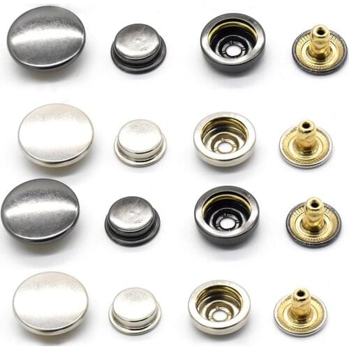 100set brass snap fasteners.Clothing accessories Sewing snaps tools Environmentally friendly high quality button jacket buttons