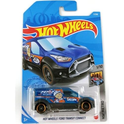 2021-7 Hot Wheels Cars HOT WHEELS FORD TRANSIT CONNECT 1/64 Metal Diecast Model Cars Kids Toys Gift