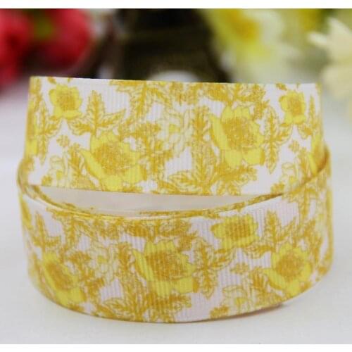 22mm 25mm 38mm 75mm Ruban satin Flowers Cartoon printed Grosgrain Ribbon Hair Accessories party decoration 10 Yards X-00304