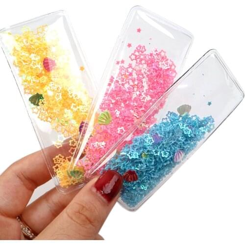 5Pcs Transparent Sequins Colorful Hair Clips Making for Hairdressing Hair accessories DIY Hairpins Children Girls,25Yc7386