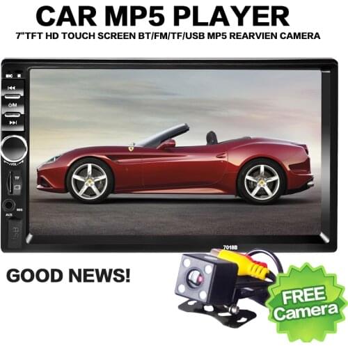 Autoradio 2 din car radio coche recorder Touch Screen car audio bluetooth usb rear view camera mp5 multimidio player 7018b