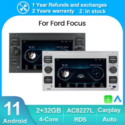 HD 2 Din Car Stereo Radio Video Android For Ford Focus 2 Mondeo S C Max Kuga Fiesta Fusion GPS Navigation Multimedia Player DSP