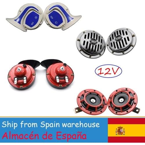 Ship from Russia/Spain Loud Car Air Horn 12V Trumpet Super Train Horn for Trucks Vehicle Horn Dual-tone Electric Snail Air Horn