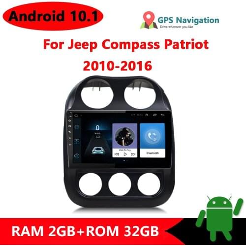 For JEEP Compass Patriot 2010 2012 2013 2014 2015 2016 Car Multimedia Player Quad core Android 10.1 GPS Navigation WiFi Mirror
