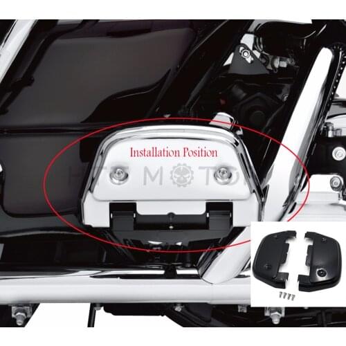 Aftermarket free shipping motor cycle parts Black Passenger Footboard Covers For Harley 2006-later Dyna/ 1986-later FL Softail